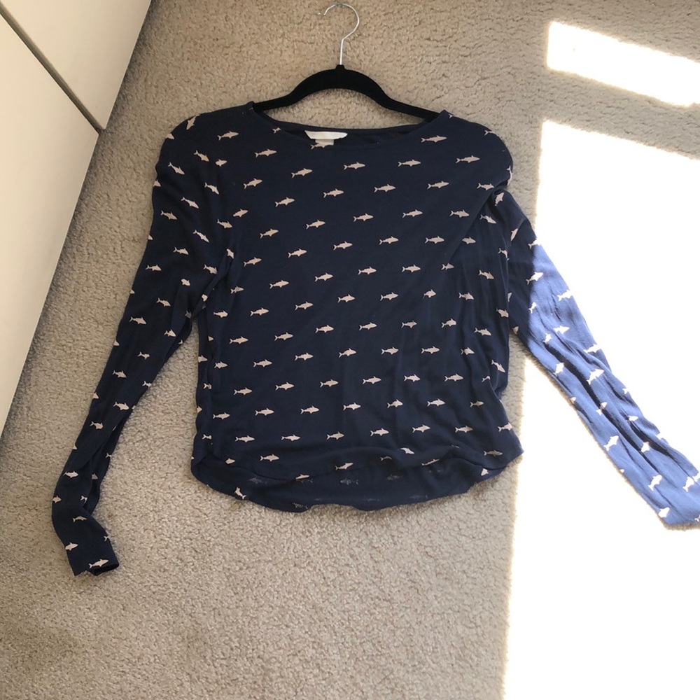 Boho Shark-print Top